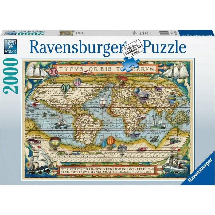 Ravensburger Παζλ 2000 τεμ. Χάρτης Του Κόσμου 16825