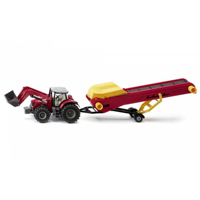 Siku Τρακτέρ Massey Ferguson Με Ταινία Μεταφοράς 1:50