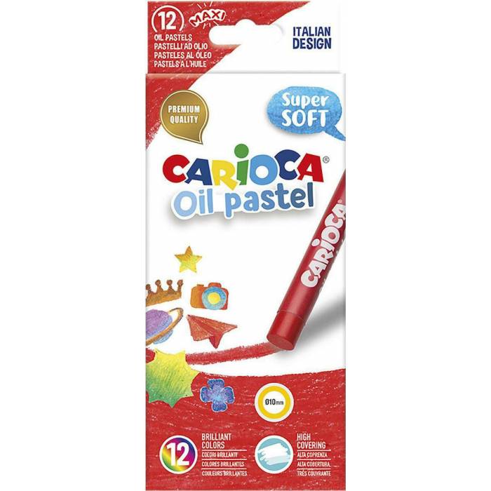 Carioca Λαδοπαστέλ Super Soft Oil Pastels 12 Τεμ.