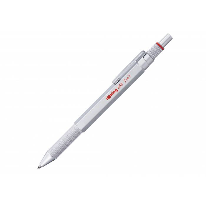 Rotring Στυλό Και Μηχανικό Μολύβι 3 Σε 1 Multipen 600 Silver
