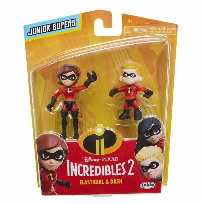 Jakks Pacific Σετ Φιγούρες Απίθανη Και Ντας (Incredibles 2) 7cm