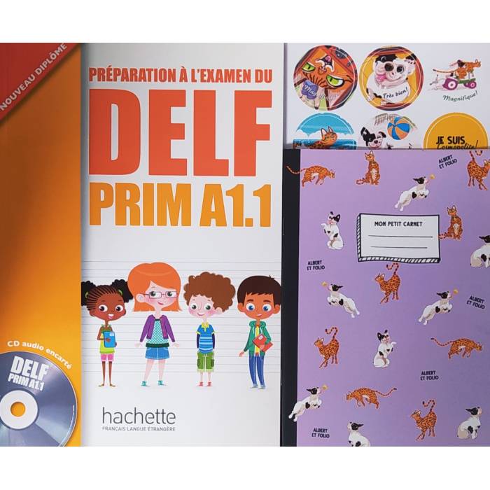 Super Pack Delf Prim A1.1 Mon Petit Carnet + Stickers 9782021000039