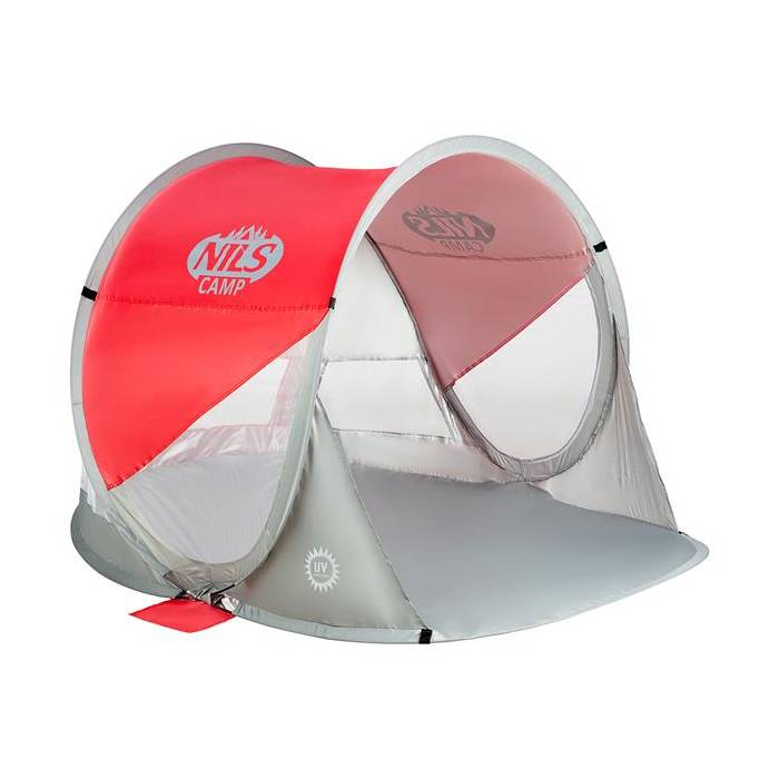 Nils Camp Σκηνή Παραλίας Pop Up NC3142 Κόκκινη Γκρι