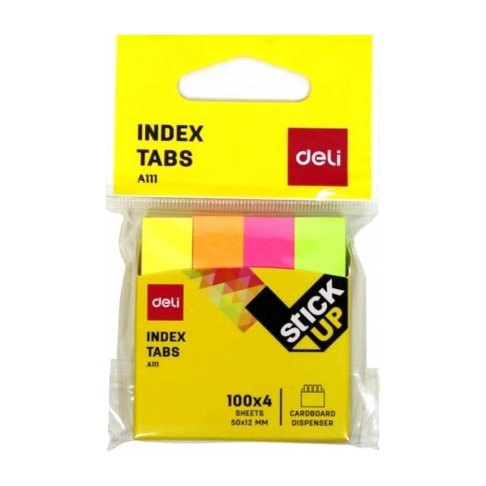 Deli Stick Up Αυτοκόλλητοι Σελιδοδείκτες Χάρτινοι 4x100 Φύλλα 943446