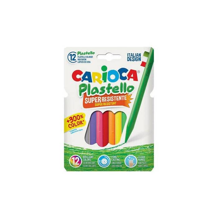 Carioca Κηρομπογιές Plastello 12 Τεμ.
