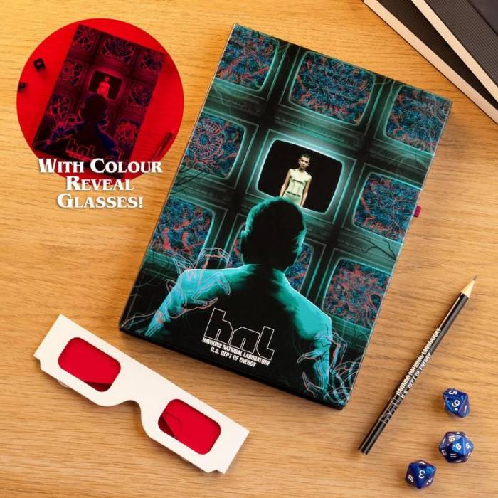 Paladone Σημειωματάριο A5 Με Γυαλιά Αλλαγής Χρώματος Και Μολύβι Stranger Things Hawkins Lab 200 Φύλλα