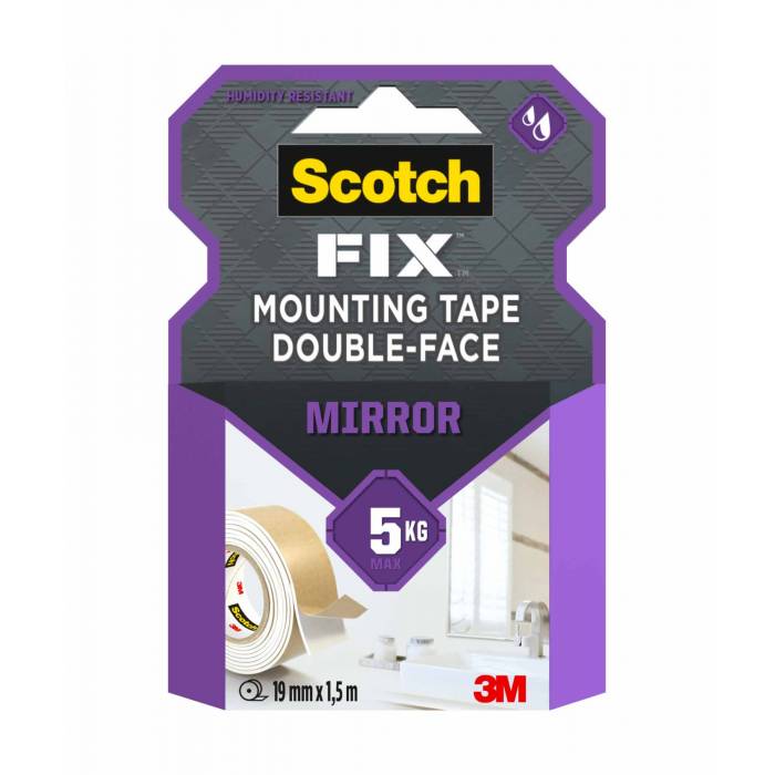 3M Scotch Fix Ταινία Διπλής Όψεως Αφρώδη Mirror 5kg 19mm x 1.5m