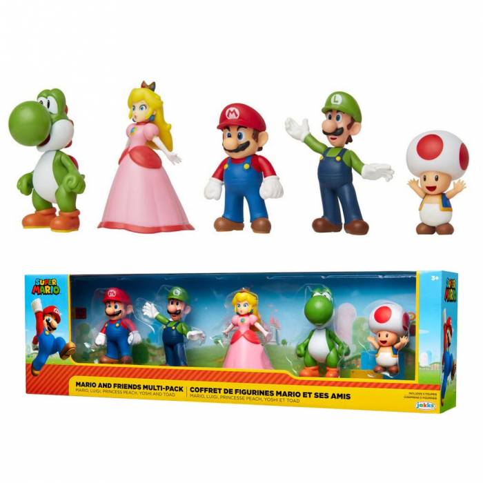 Jazwares Σετ 5 Φιγούρες Super Mario