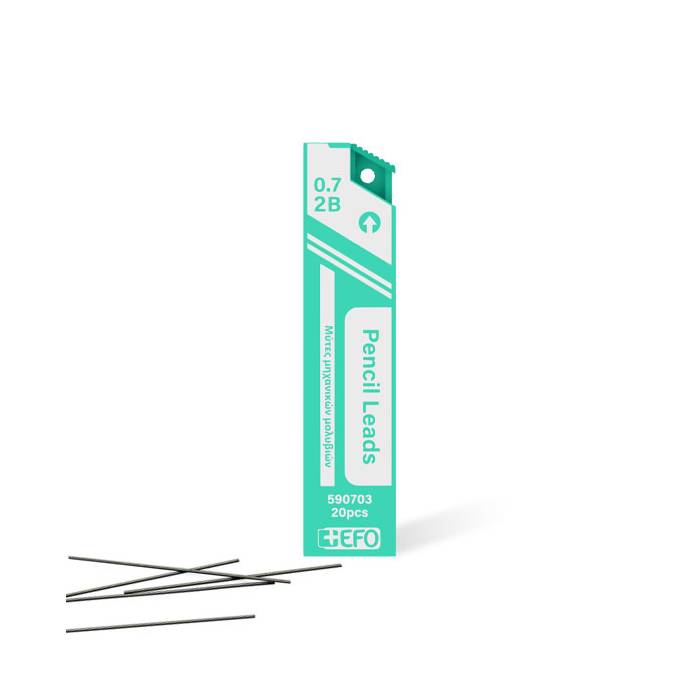 EFO Μύτες Για Μηχανικό Μολύβι 0.7mm 2B 20 Tεμ .