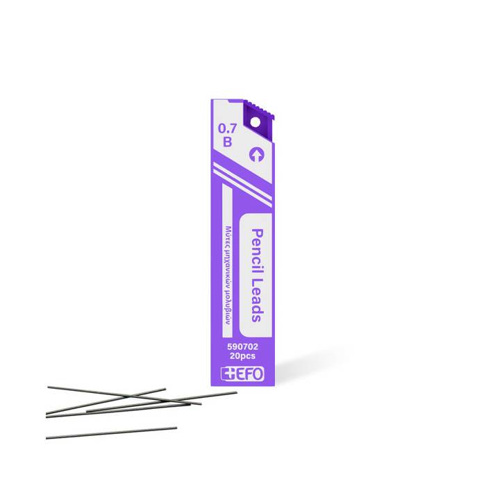 EFO Μύτες Για Μηχανικό Μολύβι 0.7mm B 20 Tεμ .