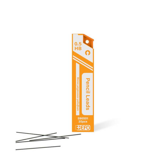 EFO Μύτες Για Μηχανικό Μολύβι 0.5mm HB 20 Tεμ .
