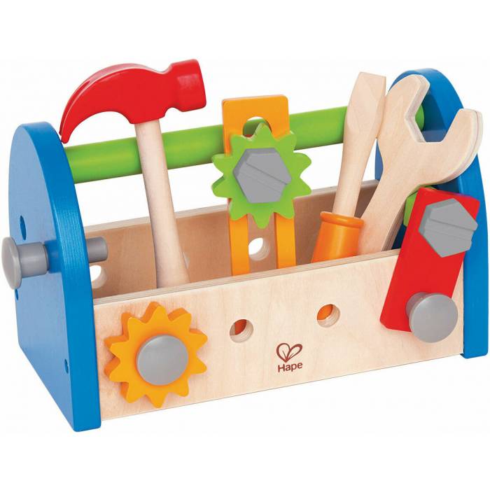 Hape Fix-It Tool Box Καλαθάκι Με Βίδες Και Εργαλεία Που Τα Αποθηκεύει Και Μεταφέρεται E3001