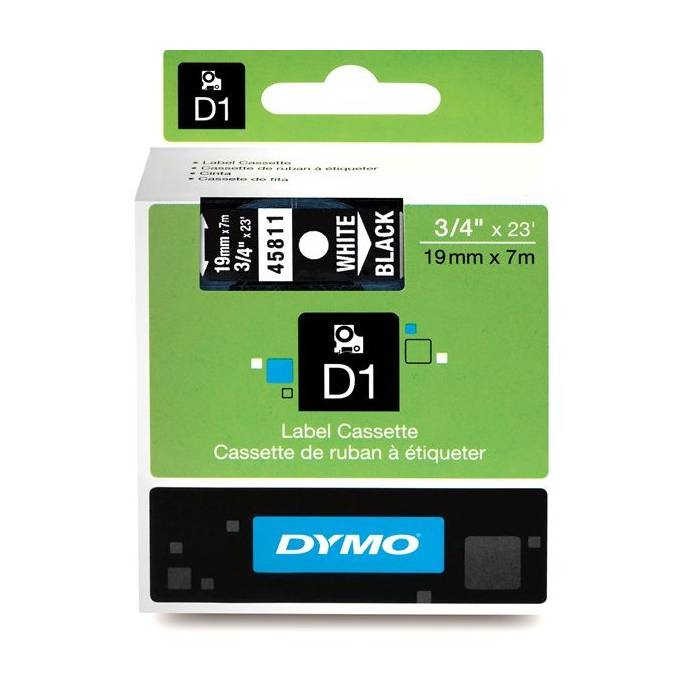 Dymo Κασέτα Ετικετογράφου D1 45811 19mmX7m Black