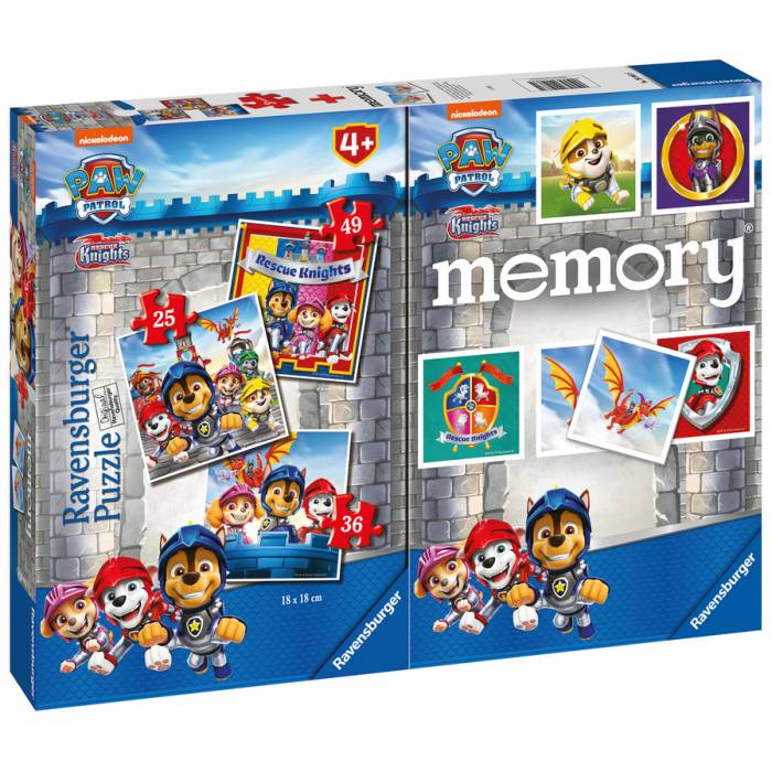 Ravensburger Memory + 3 Παζλ Paw Patrol 20983