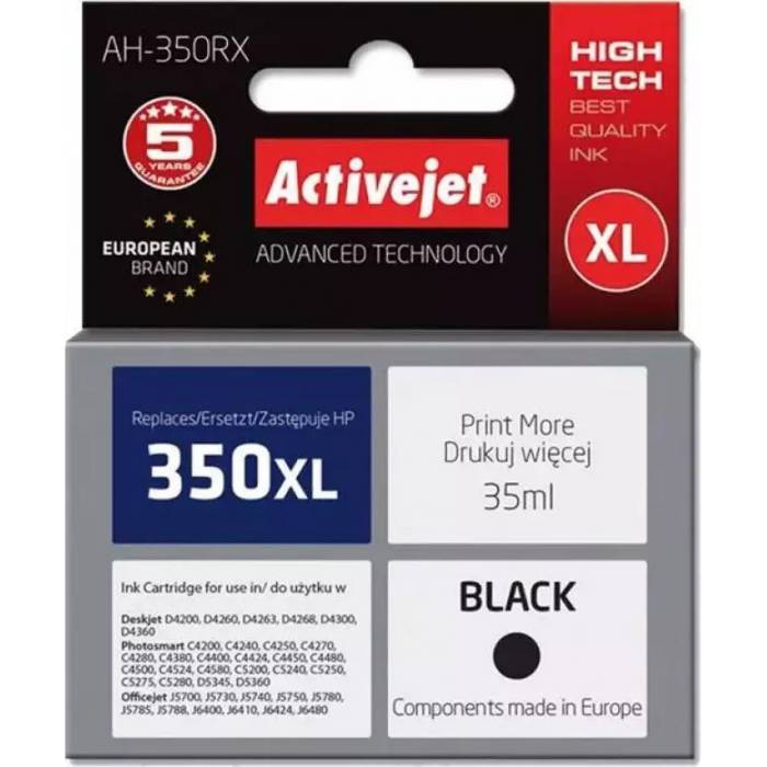 Activejet Μελάνι Συμβατό HP 350XL CB336EE Black 35ml