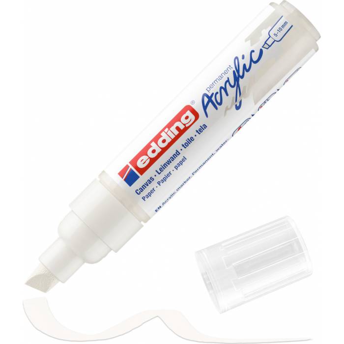 Edding 5000 Μαρκαδόρος Ακρυλικός Acrylic Marker Broad White