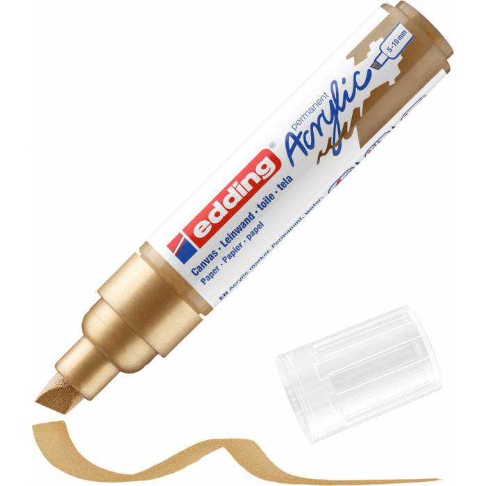 Edding 5000 Μαρκαδόρος Ακρυλικός Acrylic Marker Broad Rich Gold