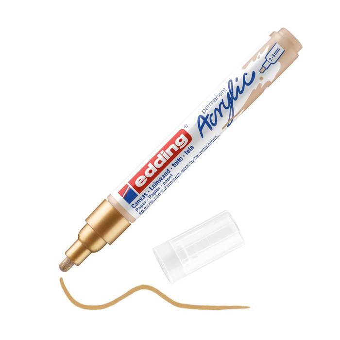 Edding 5100 Μαρκαδόρος Ακρυλικός Acrylic Marker Medium Rich Gold