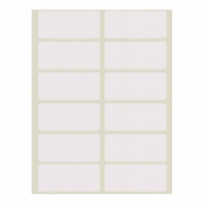 Sticki Ετικέτες Αυτοκόλλητες 40Φ. Λευκές 49x23mm (12 Στο Φύλλο)