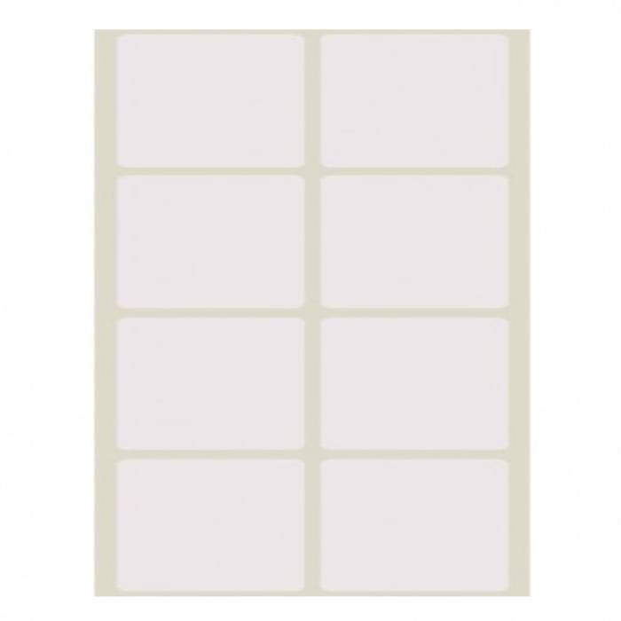 Sticki Ετικέτες Αυτοκόλλητες 40Φ. Λευκές 50x36mm (8 Στο Φύλλο)