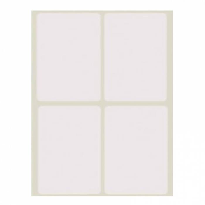 Sticki Ετικέτες Αυτοκόλλητες 40Φ. Λευκές 48x72mm (4 Στο Φύλλο)