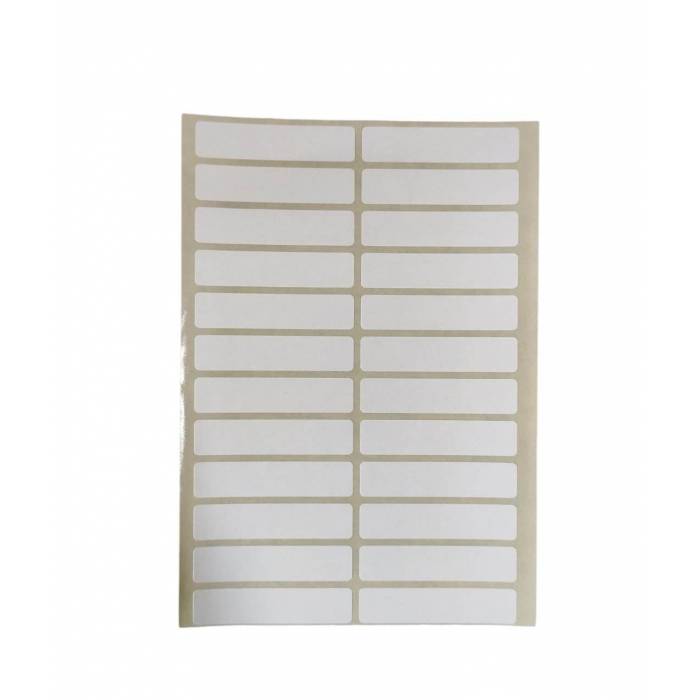 Sticki Ετικέτες Αυτοκόλλητες 40Φ. Λευκές 49x11mm (24 Στο Φύλλο)