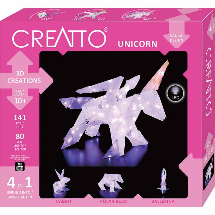 Kosmos Creatto 3D Κατασκευή Με LED 4 Σε 1 Unicorn