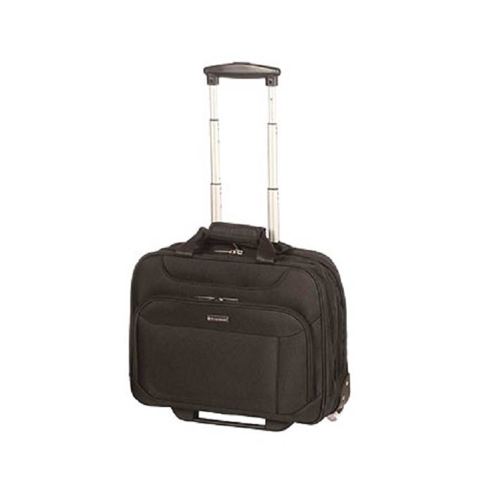 Snowball Βαλίτσα Ταξιδίου Trolley 2 Ρόδες Business Μαύρη 39x45x17cm