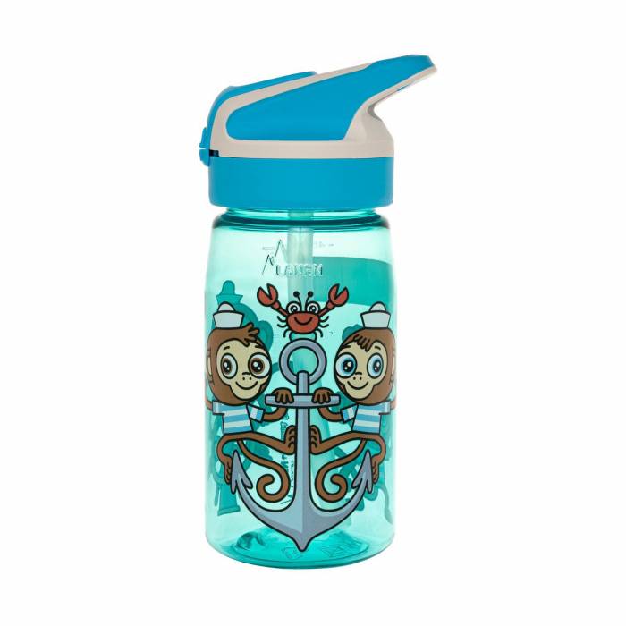 Polo Laken Πλαστικό Παγούρι Jannu Tritan Με Καλαμάκι Monkeys 450ml