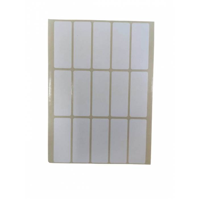 Sticki Ετικέτες Αυτοκόλλητες 40Φ. Λευκές 18x48mm (15 Στο Φύλλο)