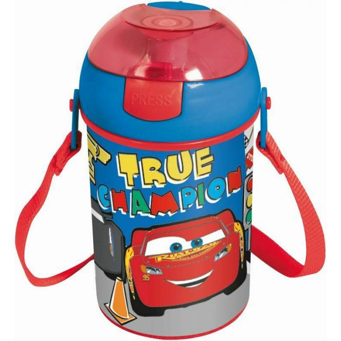 Stor Παγούρι Πλαστικό Με Καλαμάκι Cars Race Ready 450ml 530-51569