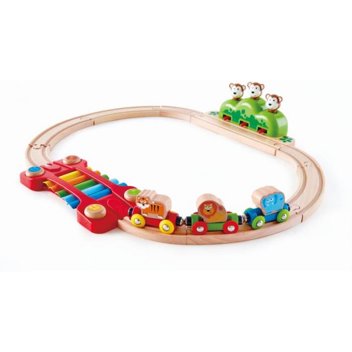Hape Music And Monkeys Railway Μουσικός Σιδηρόδρομος Με Μαϊμουδάκια E3825