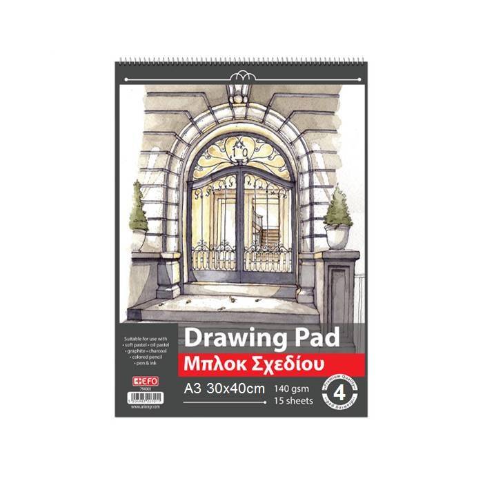 EFO Μπλοκ Ελευθέρου Σχεδίου No 4 30x40cm 140gsm 15 Φύλλα