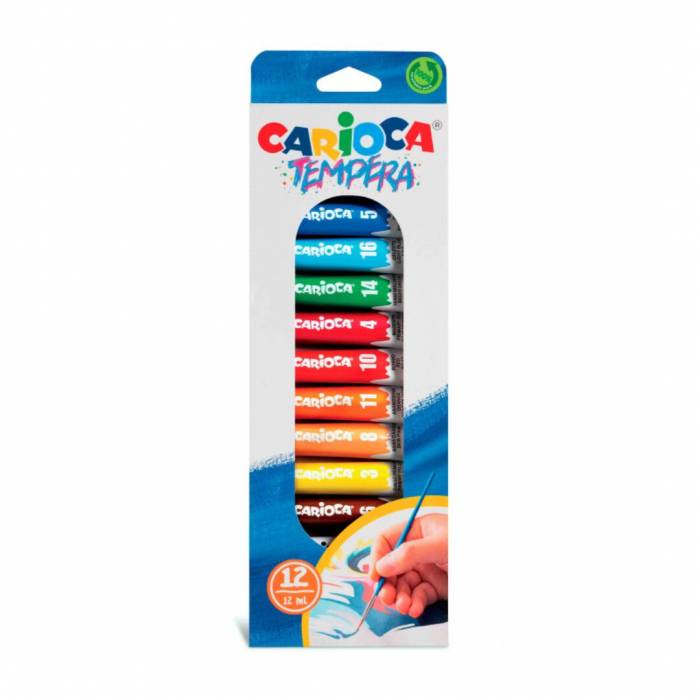 Carioca Τέμπερες 12ml Διάφορα Χρώματα 12 Τεμάχια