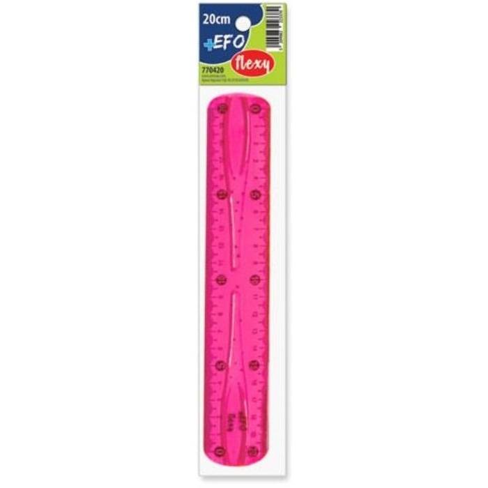 EFO Χάρακας Flexy Ευλύγιστος Ροζ 20cm