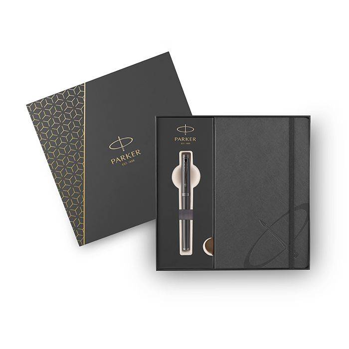 Parker Set Κασετίνα Δώρου Πένα IM Monochrome Titanium Fountain Pen Και Notebook
