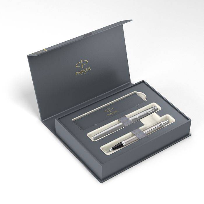 Parker Set Κασετίνα Δώρου Στυλό IM Essential Stainless Steel CT Ballpoint & Rollerball