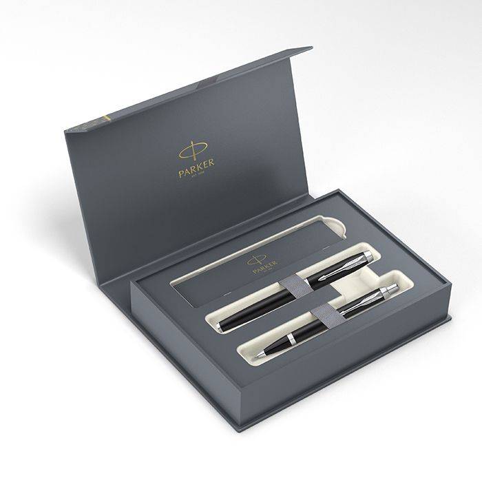 Parker Set Κασετίνα Δώρου Στυλό IM Essential Matte Black CT Ballpoint & Πένα Fountain Pen