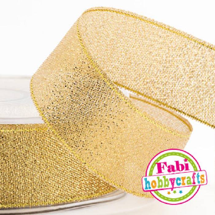 Fabi Κορδέλα Lurex 1,5cm x 10m Χρυσή