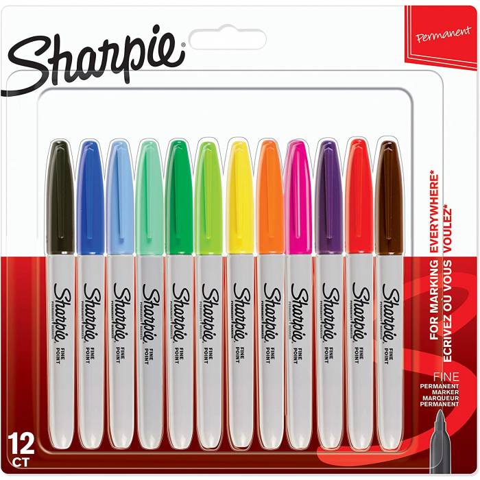Sharpie Μαρκαδόροι Ζωγραφικής Permanent Markers Fine 0.9mm Blister 12 Τεμ.
