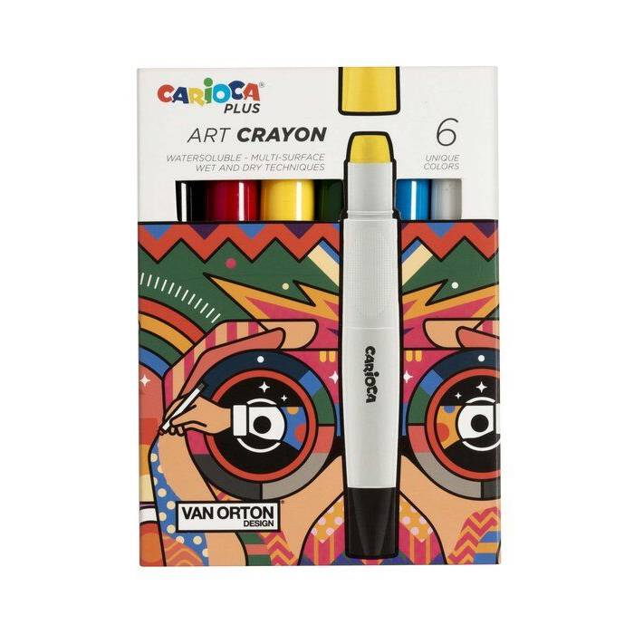 Carioca Plus Κηρομπογιές Art Crayon Σετ 6 Τεμ.
