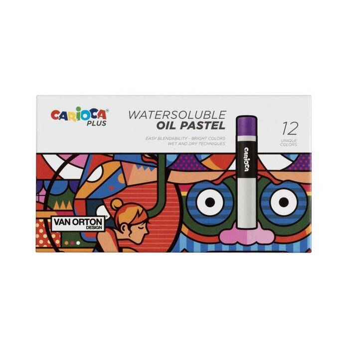 Carioca Plus Λαδοπαστέλ Υδατοδιαλυτά Σετ 12 Τεμ.
