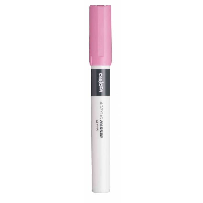 Carioca Plus Μαρκαδόρος Ζωγραφικής Acrylic Marker 12 Pink Σετ 6 Τεμ.