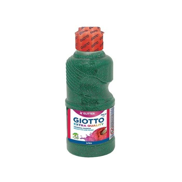 Giotto Τέμπερα Δοχείο Glitter Green 250 ml
