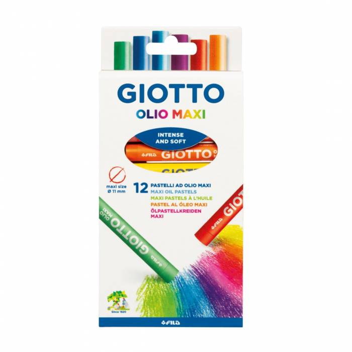 Giotto Λαδοπαστέλ Olio Maxi 12 Τεμ.