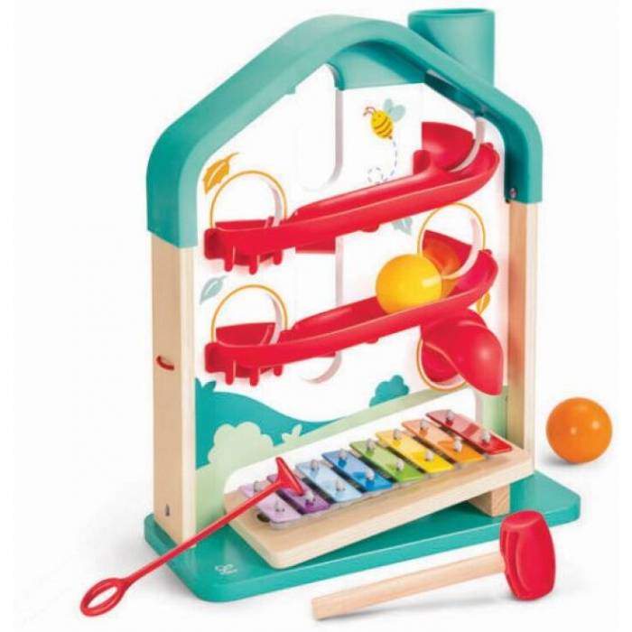Hape Early Melodies Ξύλινο Ξυλόφωνο Ball Run E0512A