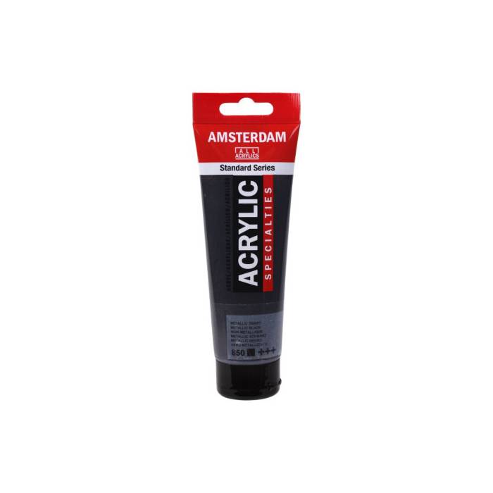 Royal Talens Ακρυλικό Χρώμα Amsterdam Standard 850 Metallic Black 120ml