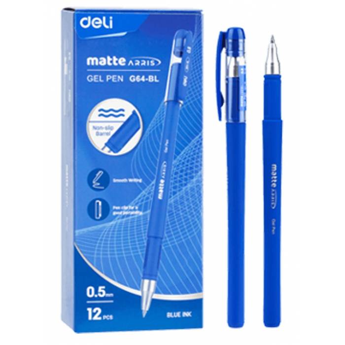 Deli Στυλό Gel Καπάκι Μπλε 0,5mm