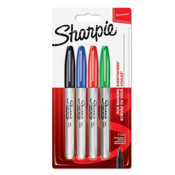 Sharpie Μαρκαδόροι Ζωγραφικής Standard Markers Fine 0.9mm Blister 4 Τεμ.