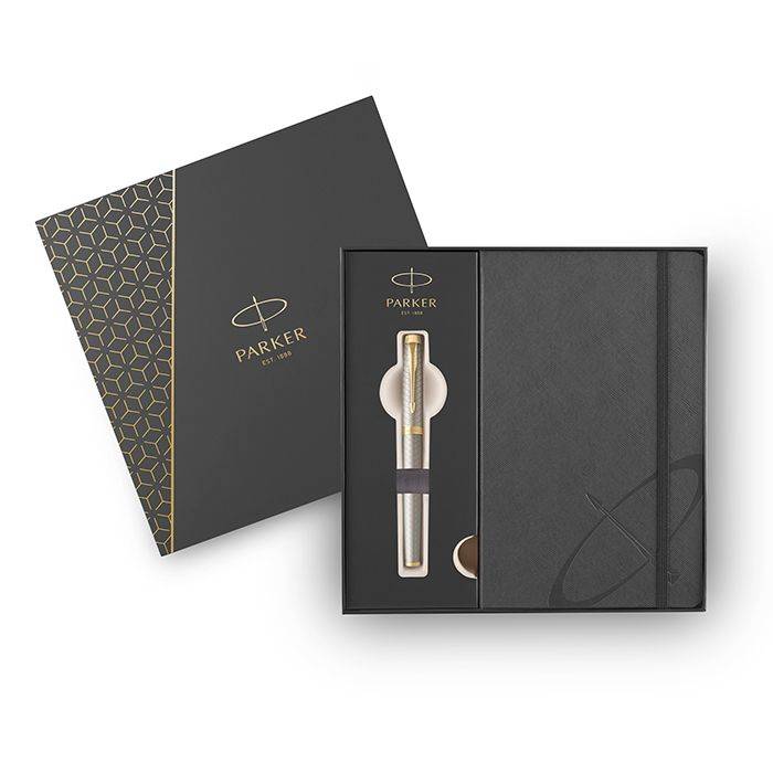 Parker Set Κασετίνα Δώρου Πένα IM Premium Warm Grey CT Fountain Pen & Notebook